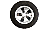On aluminum rim including wheel bolts