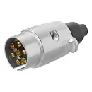 7-pin metal connector with screw connection