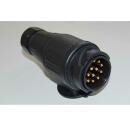 13-pin plastic connector with strain relief