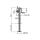 Support foot spindle can be swiveled to the side, TL = 1000 kg, L = 550mm, HUB = 350mm