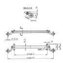 AL-KO rubber spring axles 750 kg unbraked single axle RA: 4 x 100 support: 1000mm, system: 1430 mm