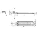 Drop side hinge sheet galvanized 270 mm