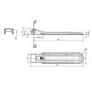 Drop side hinge sheet galvanized 370 mm