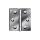 Door hinge, stainless steel, length 25/25 mm