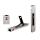 Drop side locks with stop, anodized aluminum 400 mm height, left