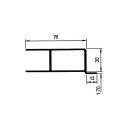 Drop side locks with stop, anodized aluminum 400 mm height, right