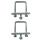 Clamp holder mounting square 60 mm, for drawbar