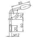 T-handle for clamp tube Ø 48 mm