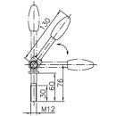 T-handle for clamp with joint, tube Ø 48 mm