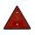 Triangular reflector with metal frame 2 fastening screws