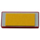 Red reflector, 69 x 31.5 mm, with adhesive film