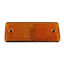Yellow reflector, 90 x 40 mm, with 2 holes