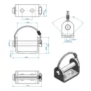 SPP - Hinge bracket with spring clip bolt, ZU-02 A