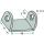 Hinge bracket, material: galvanized