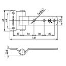 SPP - door hinge, ZW-02.106, 141 mm