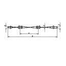 AL-KO Bowden cables for removable + height-adjustable AE HL 400 mm / GL 690 mm, C 5 mm, E M10 right, D M10 left