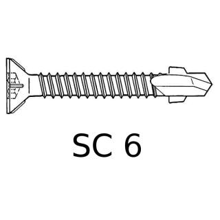 Torx special drilling screws galvanized SC6 44-15-U 6.3 x 60