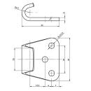 Counterholder straight, galvanized
