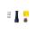 Set of parts, sleeve housing, 5-pin, yellow / left