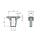 AL-KO support bracket for clamping F / G: 100 x 100, A160 B21 C13 D60 E100