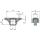 AL-KO support bracket for clamping F / G: 60 x 60, A160 B15 C13 D50 E-