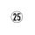 Speed sign PVC film white / black 25 km / h