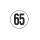 Speed sign PVC film white / black 65 km / h