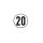 Speed sign plastic 20 km / h