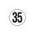 Speed sign plastic 35 km / h