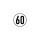 Speed sign plastic 60 km / h