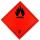 Hazard label class 3 adhesive film 300x300 mm