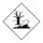 Hazard label environmentally hazardous substances 100x100 mm
