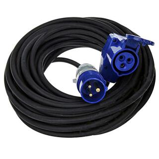 CEE adapter cable CEE angle coupling / Schuko plug 20 mtr.
