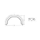 Plastic mudguard B240 S800 L1235 H380