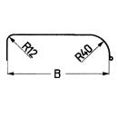 Plastic mudguard B240 S800 L1235 H380
