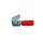 Plug distributor 6.3 mm red 0.5-1.0 mm
