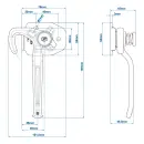 SPP angle lever lock right, size 1, ZB-12 autom. Button lock