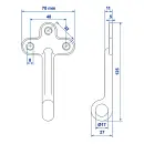 Screw-on eyelet size 1, 120 mm