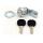 Cylinder lock with key