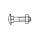 Lock bolts DIN 603 galvanized M8x30 & nuts