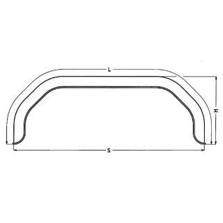 Sheet metal fenders, square, B260 L1960 S1500 H370