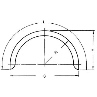 Single axle fender profile 40 B200 R330 L1065 S660 H345