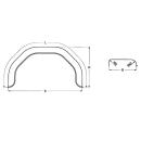 Single-axle mudguard profile 12/40 square