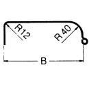 Single-axle mudguard profile 12/40 square