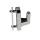 Side wall hinge cpl., TIR, with threaded plate, M8 countersunk screws
