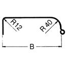 Double axle mudguard profile 12/40 B240 L1910 S1500 H380