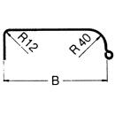 Double axle mudguard profile 12/40 B200 R375 L1920 S1500 H375