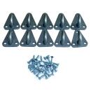 Fastening set for plastic nets and tarpaulins