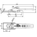 SPP - eccentric lock, ZB-01, 210 mm, round bracket,...