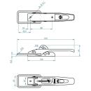 SPP - eccentric lock, ZB-01, 210 mm, round bracket, galvanized